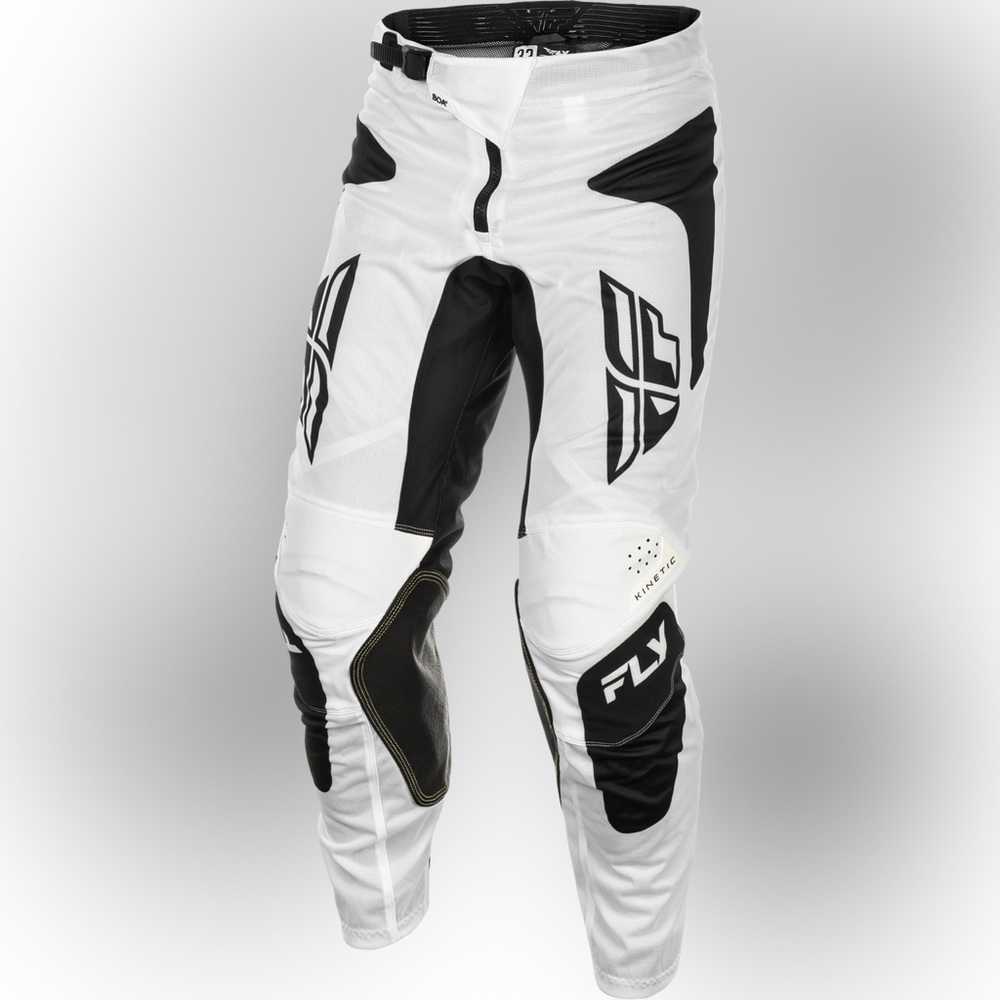 Fly Racing Kinetic Mesh Sym Pants White/Black Size 40